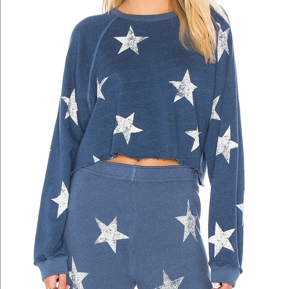 monrow star raglan sweatshirt
